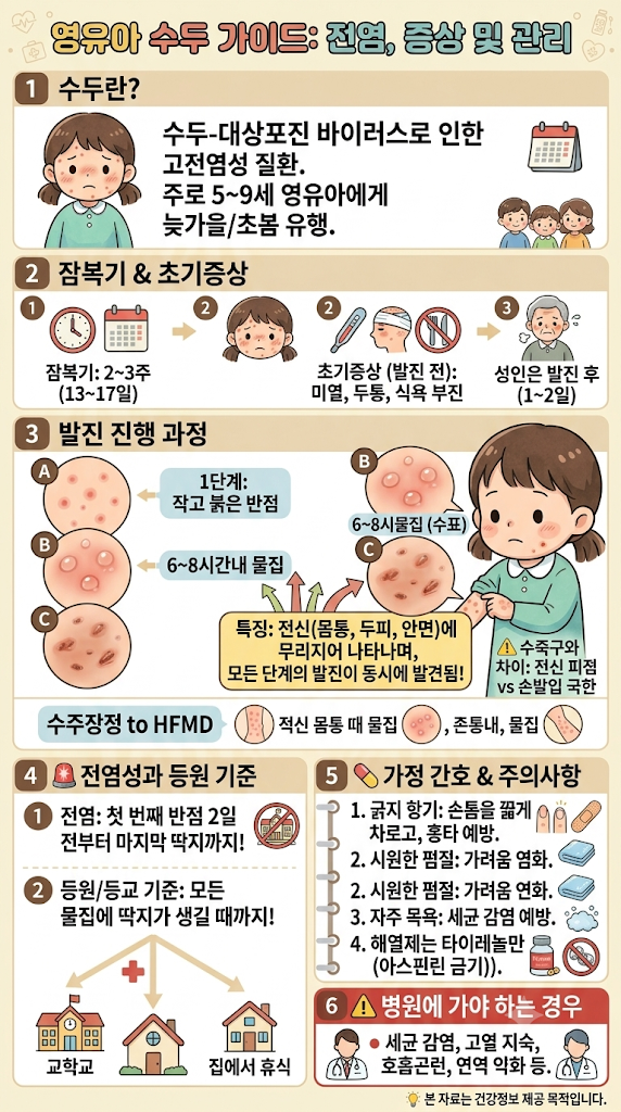 수두 증상 초기증상 총정리 ㅣ 잠복기부터 격리기간까지