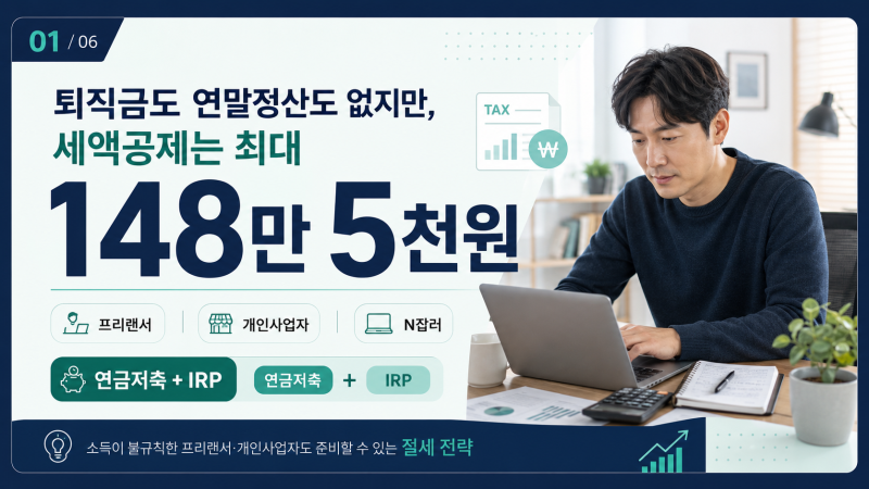 연금저축 세액공제｜프리랜서·개인사업자도 최대 148만 5천원 받을까?