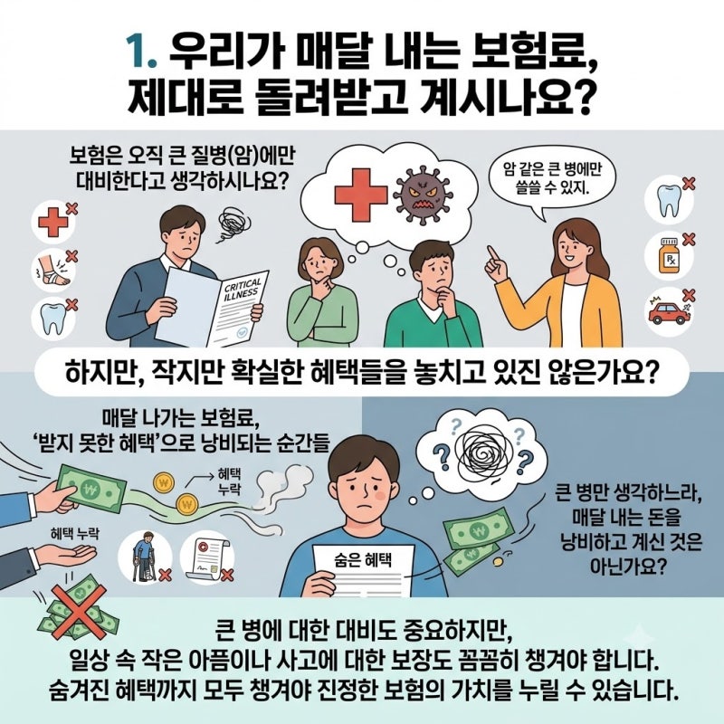 "이것도 보상이 되나요?"일상 속 놓치기 쉬운 숨은 보험금 및 실비보험 청구 꿀팁(일상생활배....