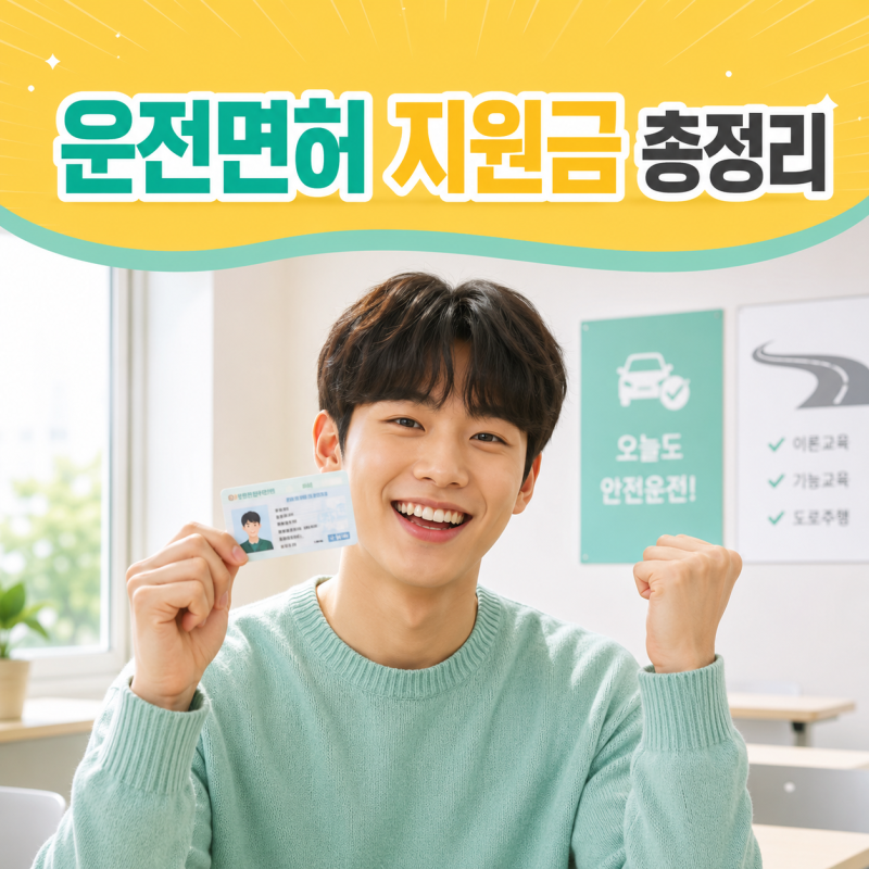 2026 청년 운전면허 지원금 지역별 총정리