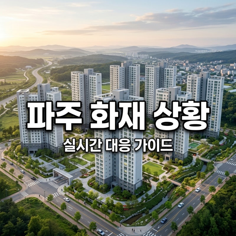 파주 화재 실시간, 가람마을 상황과 우리 집 안전
