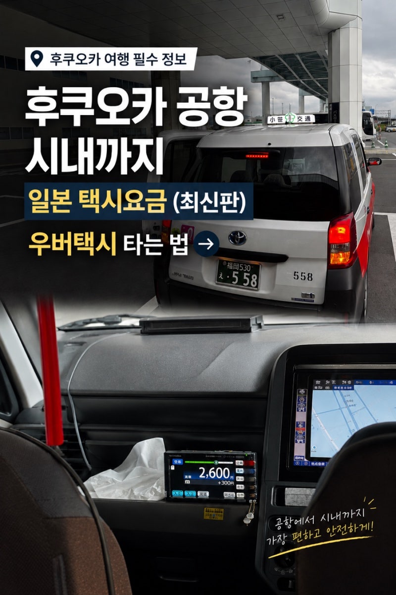 [후쿠오카 여행 - 우버택시편 ] 공항 입국 후 시내까지 가장 편하게! 후쿠오카 공항 국제선 우....