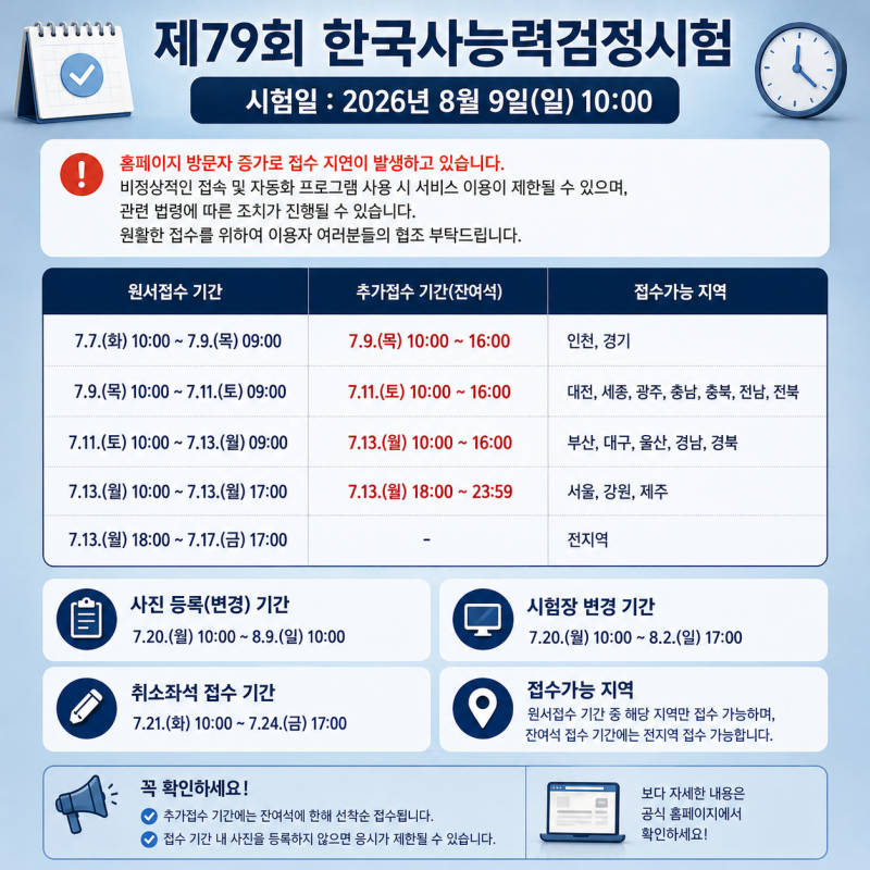 한국사능력검정시험 유효기간·일정·접수 총정리
