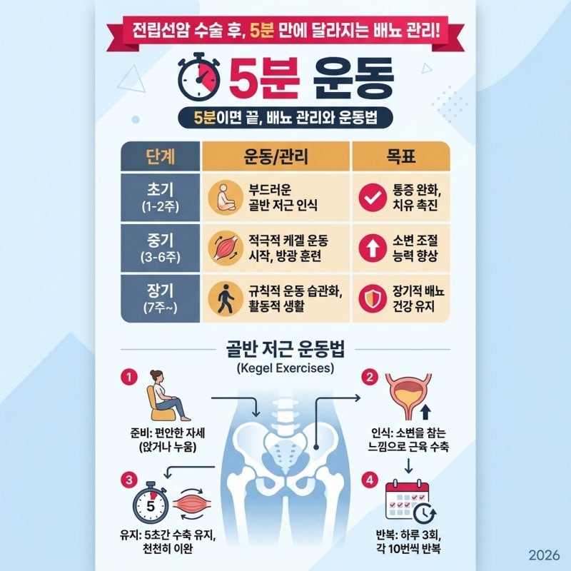 전립선암 수술 이후 배뇨 관리와 운동법, 3개월 동안 직접 실천하며 확인한 변화