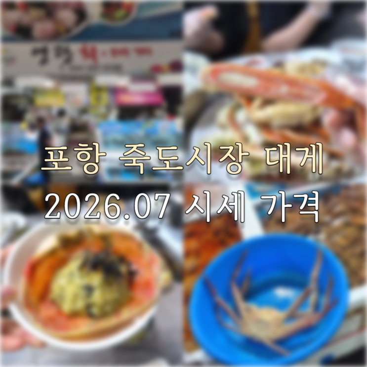 포항 <b>죽도</b>시장 맛집 대게 7월 시세 3마리 가격 주말... 