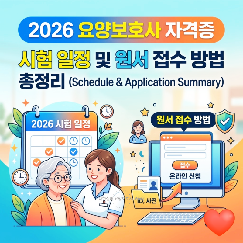 2026 요양보호사 자격증 시험 일정 및 접수 방법 총정리