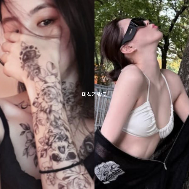 Han So-hee's Bikini Fashion Elevates Tattoos to Art, Like a Painting on a White Canvas