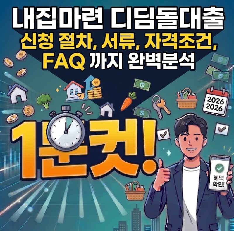 2026 내집마련 디딤돌대출 최신 가이드: 변경 한도, 조건, 신청 방법 완벽 분석!