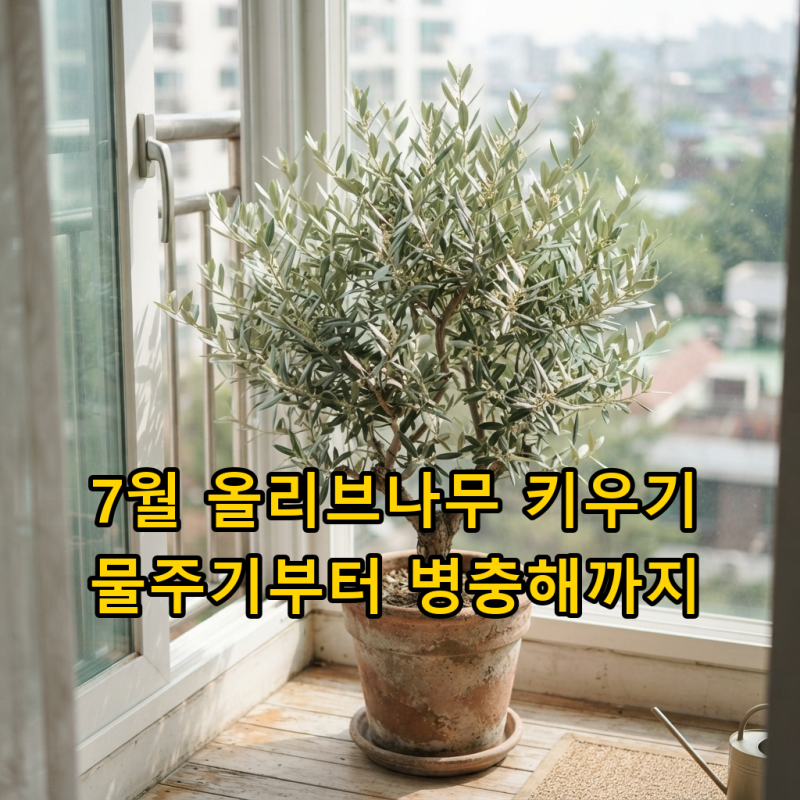7월 올리브나무 키우기, 물주기부터 병충해 관리까지