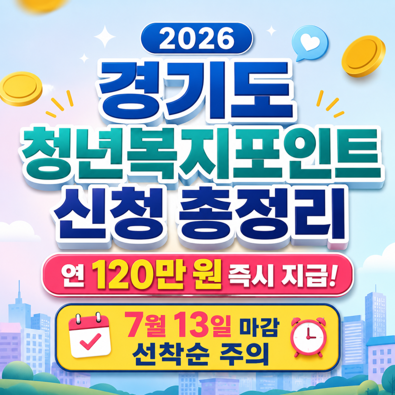 2026년 경기도 청년복지포인트 신청 대상, 기간, 지급일 및 탈락 없는 서류 준비 팁까지