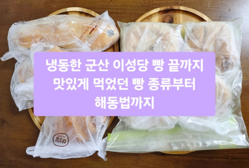 냉동한 군산 이성당 빵 끝까지 맛있게 먹었던 빵 종류부터 해동법까지