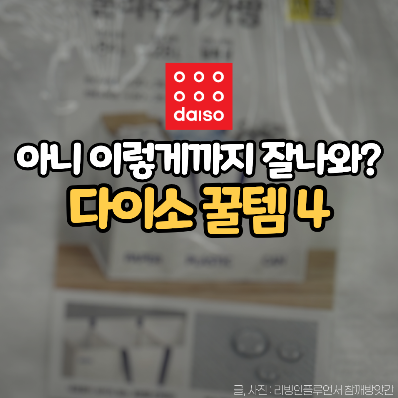 다이소 '이것' 이렇게까지 진화했다고요? 분리수거 꿀템 4가지