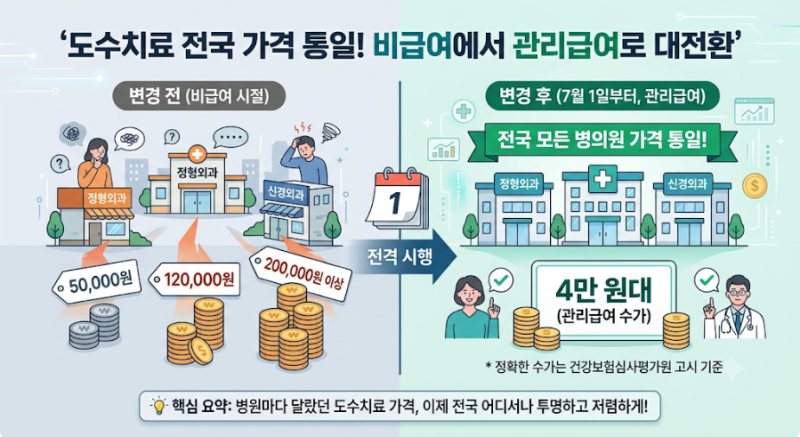 [실손보험]26년 7월부터 달라진 도수치료 기준 총정리 (가격 통일, 횟수 제한)