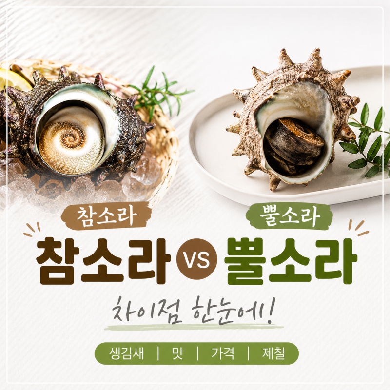 참소라와 뿔소라 차이점 총정리! 생김새부터 맛, 가격까지