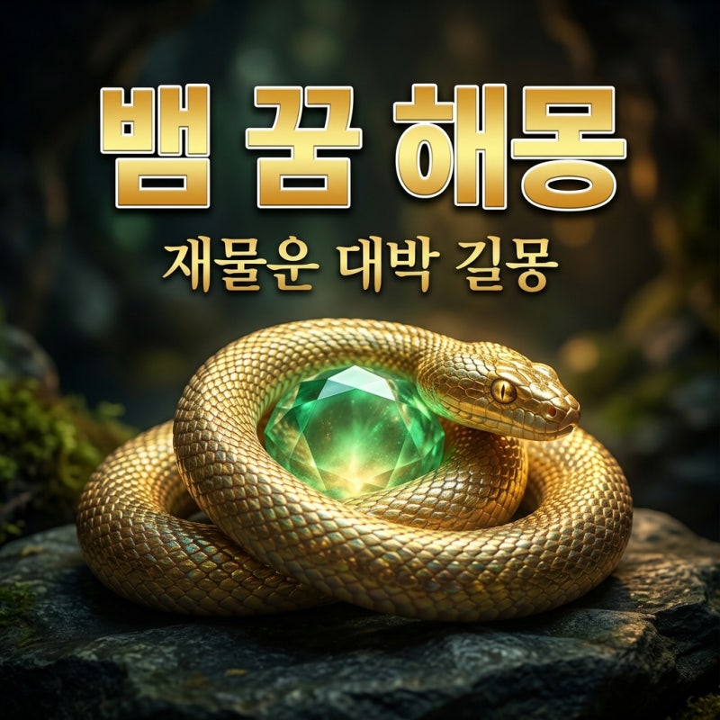 뱀 나오는 꿈 해몽 10가지 재물운 길몽과 로또 꿈 구별법