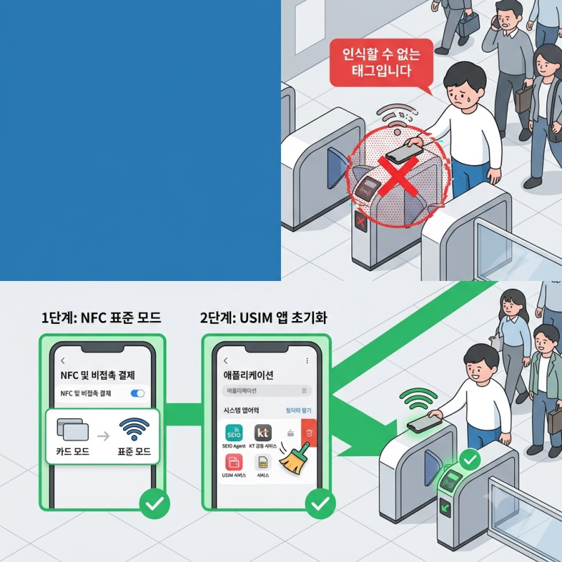 헉! 출근길 개찰구 폰 먹통? ♂️ 삼성페이 교통카드 무반응 1분 만에 고치는 특급 비밀!