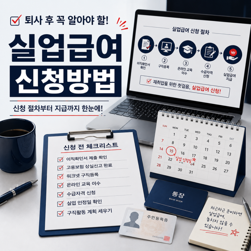 퇴사 후 실업급여 어떻게 신청할까? 신청 순서와 준비물 정리