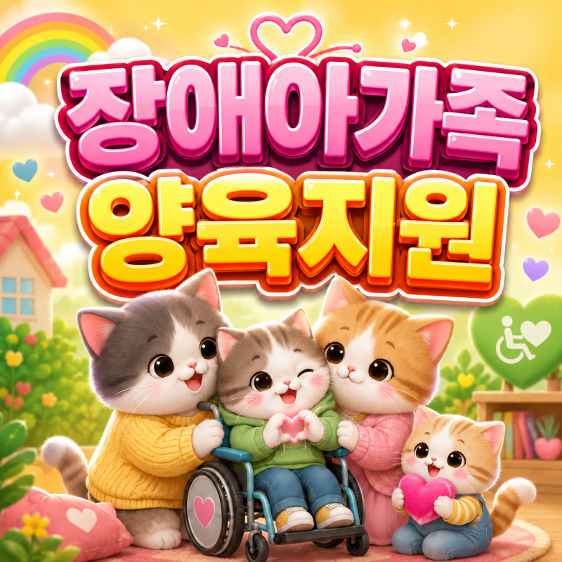 2026 장애아가족양육지원 연 1,200시간 돌봄서비스 최대 1536만원 상당 혜택!