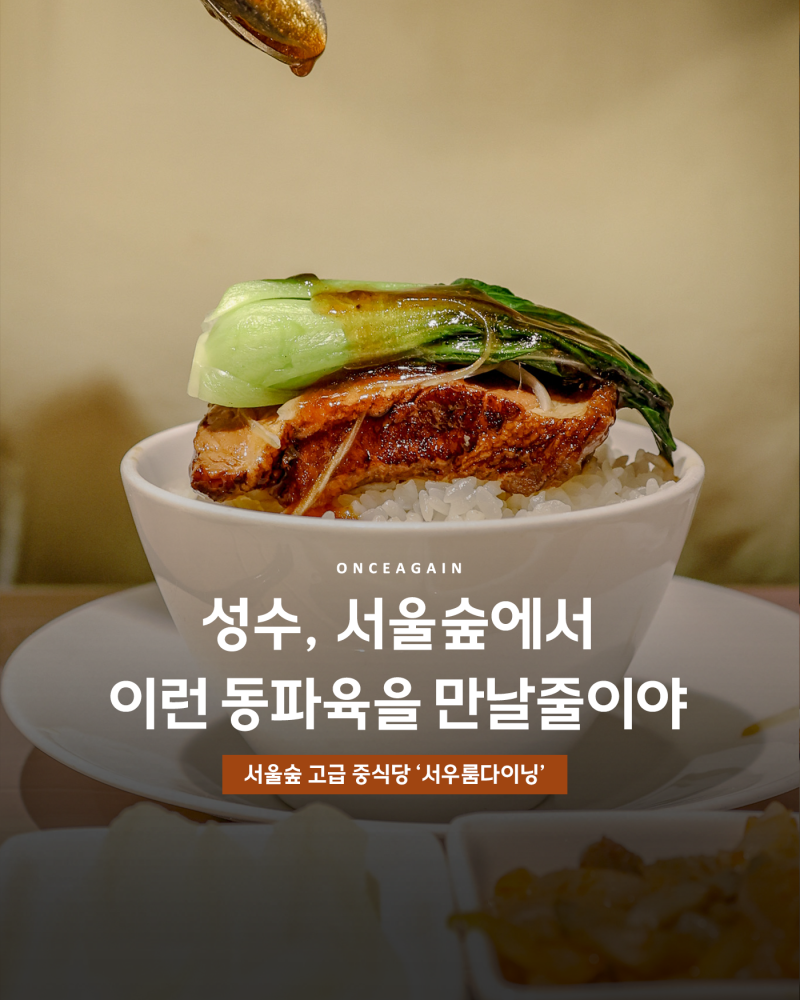 성수 회식 맛집 서울 동파육 추천, 서울숲 중식당 서우룸다이닝