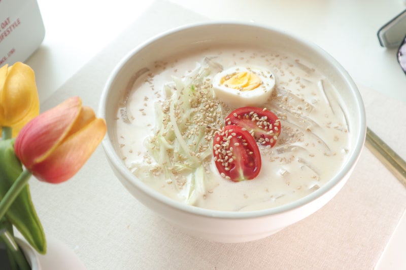 우무채 콩국수 만들기 다이어트 두부콩국 만드는 법