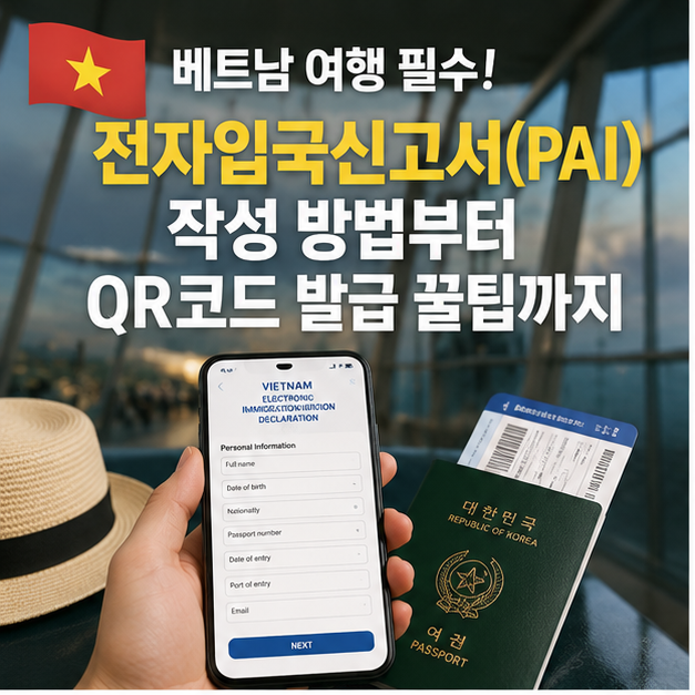 베트남 여행 준비! 전자입국신고서(PAI) 작성 방법부터 QR코드 발급 꿀팁까지