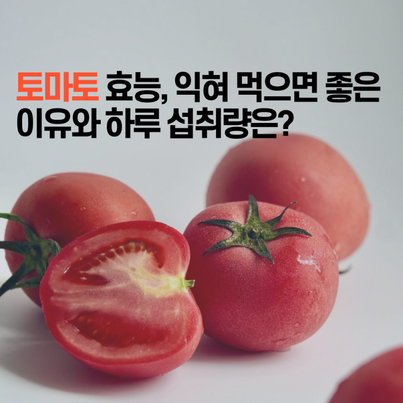 토마토 효능, 익혀 먹으면 좋은 이유와 하루 섭취량은?