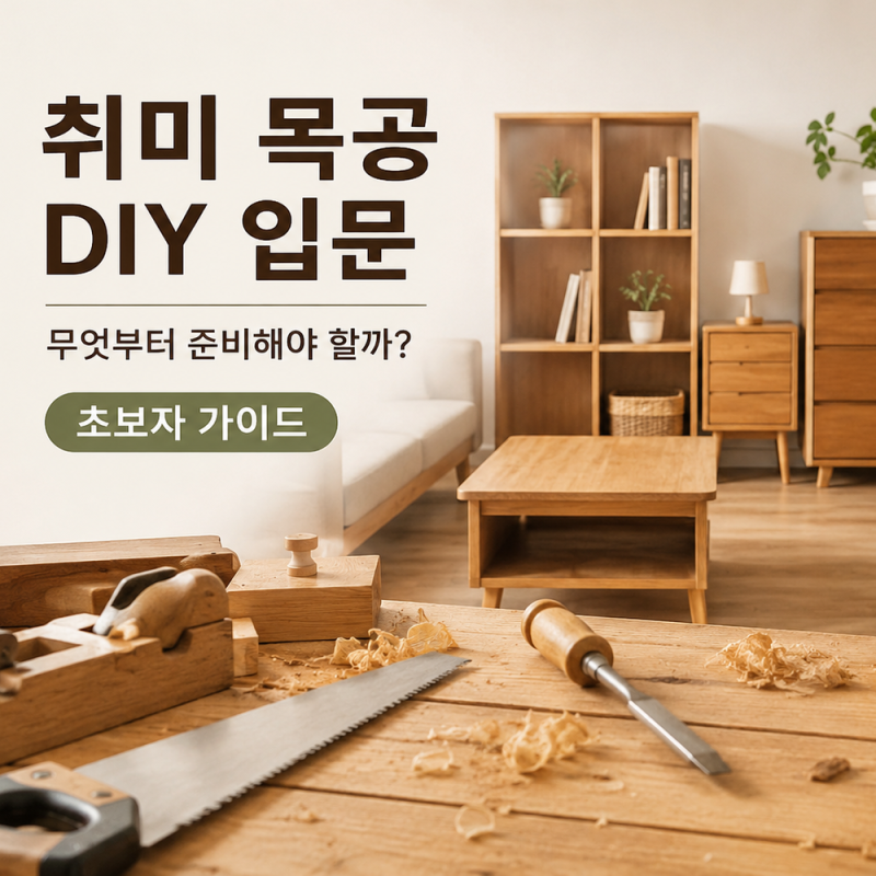 취미 목공 시작하기, 초보자를 위한 입문 가이드