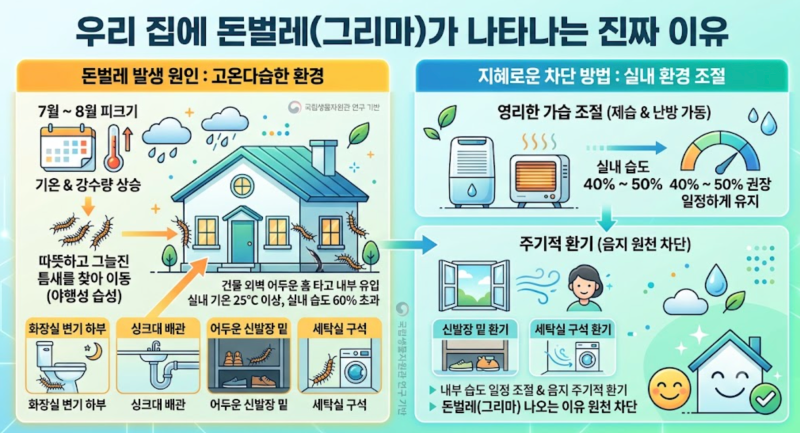 돈벌레나오는이유 그리마 원인·퇴치법 진짜 이것 때문