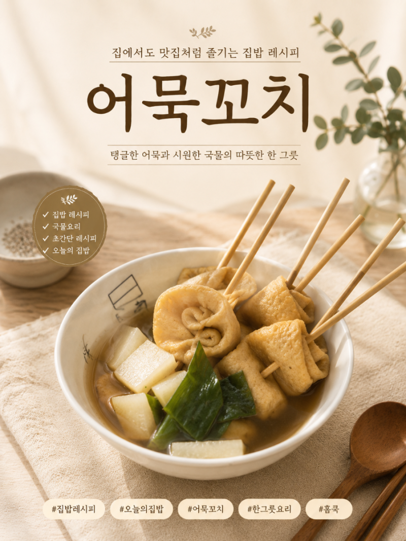 고래사 어묵꼬치 어묵국 레시피, 국물까지 시원한 집밥 한 그릇
