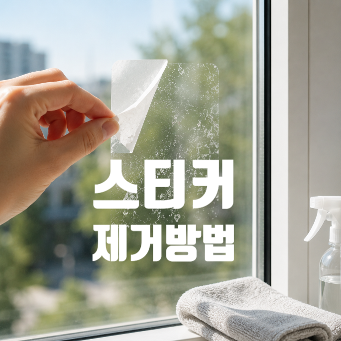 창문 스티커, 억지로 떼면 더 지저분합니다… 흔적 없이 제거하는 가장 쉬운 방법
