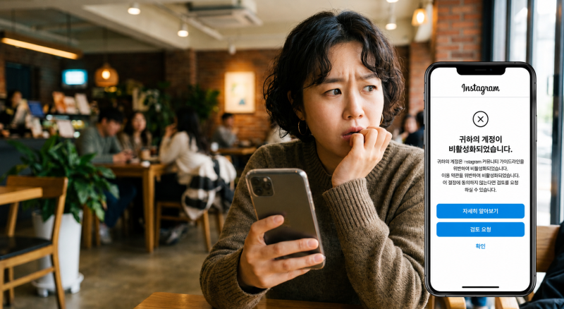 인스타 비활성화된 계정 대처법