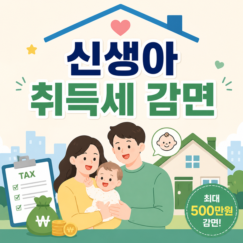 신생아 취득세 감면 최대 500만원! 대상·조건·신청방법 총정리