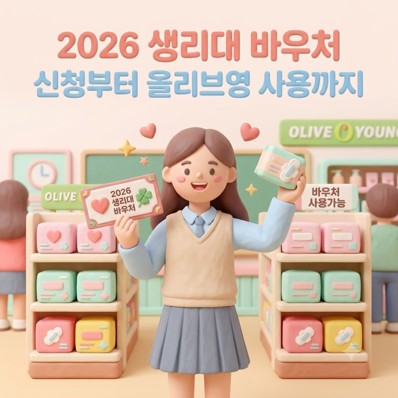 2026 생리대 바우처 신청 자격 및 올리브영 사용법 잔액 조회 총정리