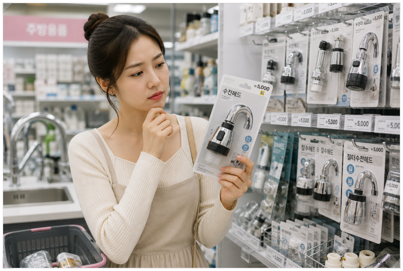 다이소 싱크대 수전으로 5,000원에 끝내는 5분 컷! 셀프 수전 교체 방법