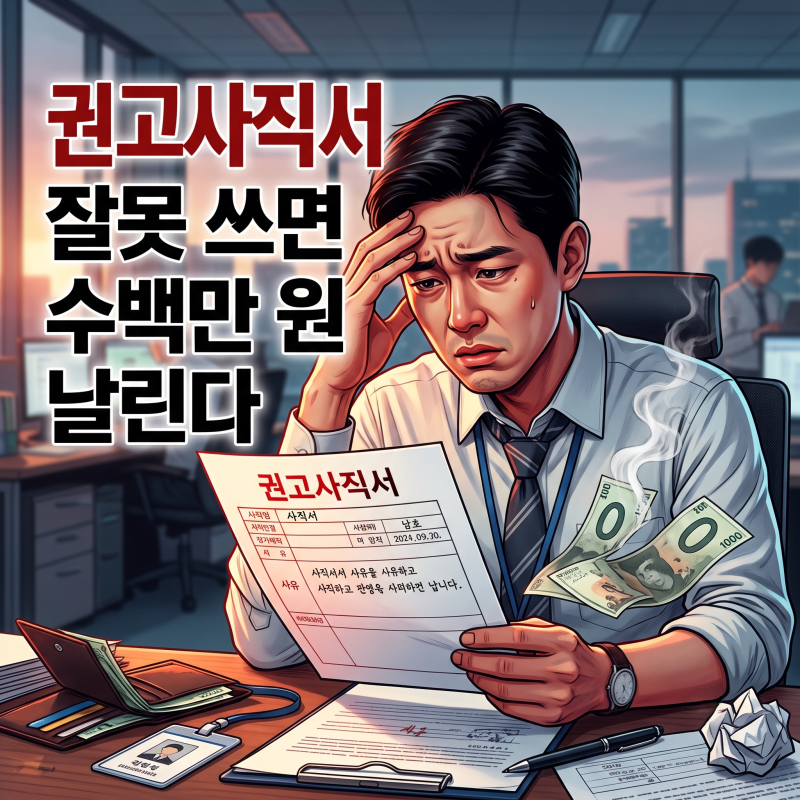 권고사직서 작성방법, 이 문구 빠지면 실업급여 날아갑니다