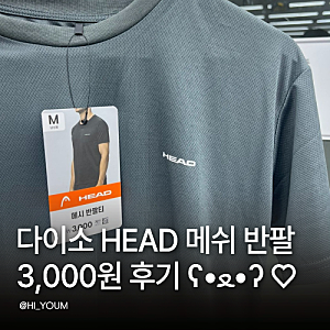 다이소 HEAD 메쉬 반팔티 3,000원 후기! 작업복부터 운동복까지 가성비 만족했던 기능성 티셔츠