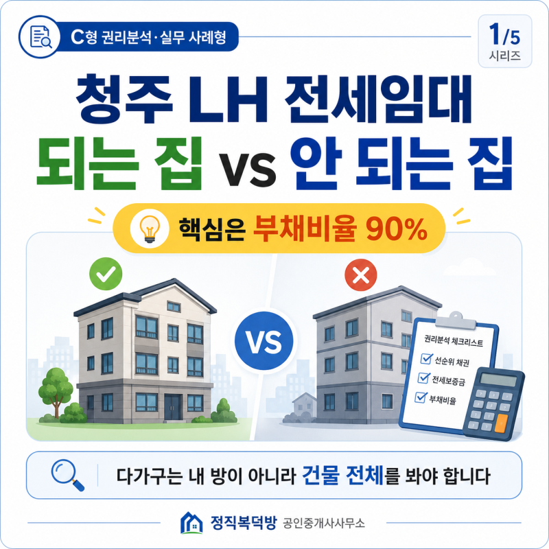 청주 LH 전세임대, 권리분석 되는 집과 안 되는 집의 차이 (권리분석 방법)