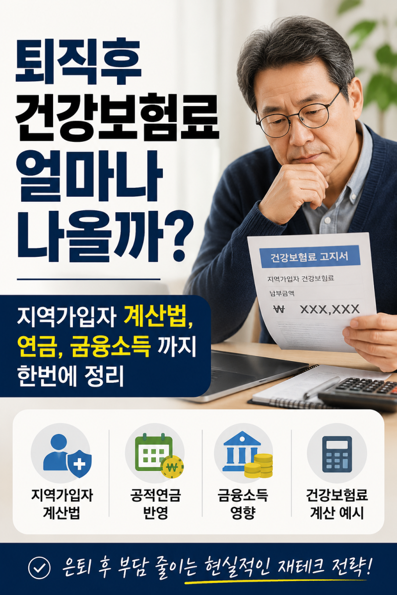 직장 그만 뒀더니 건보료가 이렇게? 지역가입자 계산법 총정리