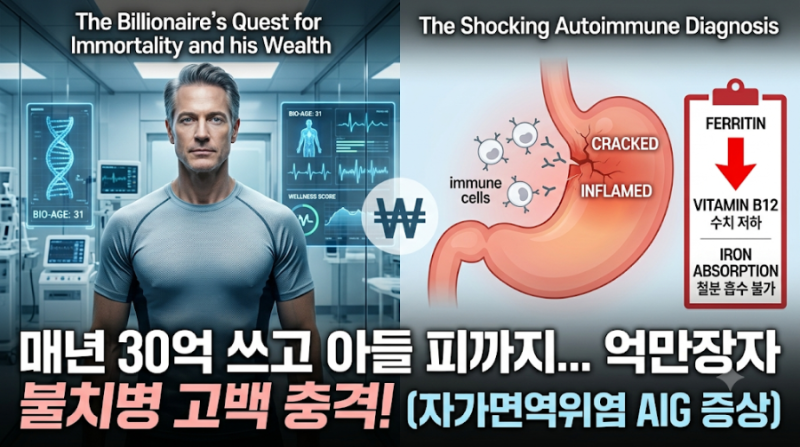매년 30억 쓰고 아들 피까지 받았는데... 억만장자 브라이언 존슨 불치병 고백 충격 (자가면역....
