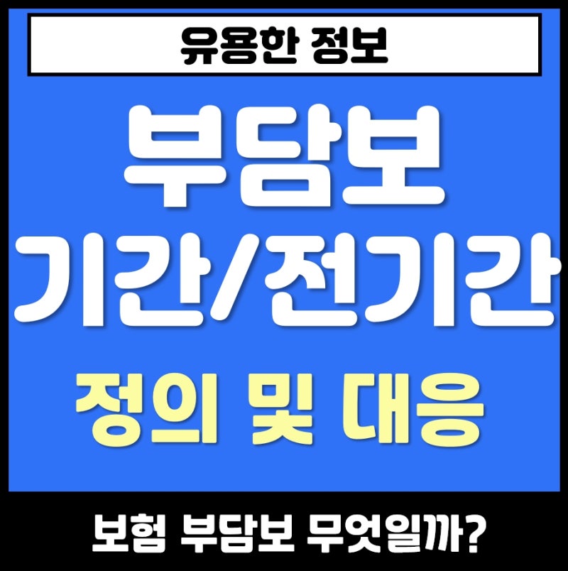 보험 부담보 인수제한 내용 정리! 해제 가능할까? ( 기간 전기간 )