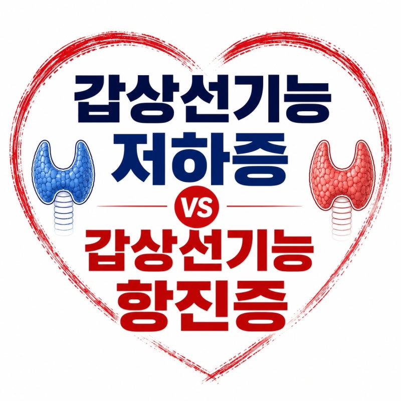 갑상선기능저하증 vs 갑상선기능항진증 차이