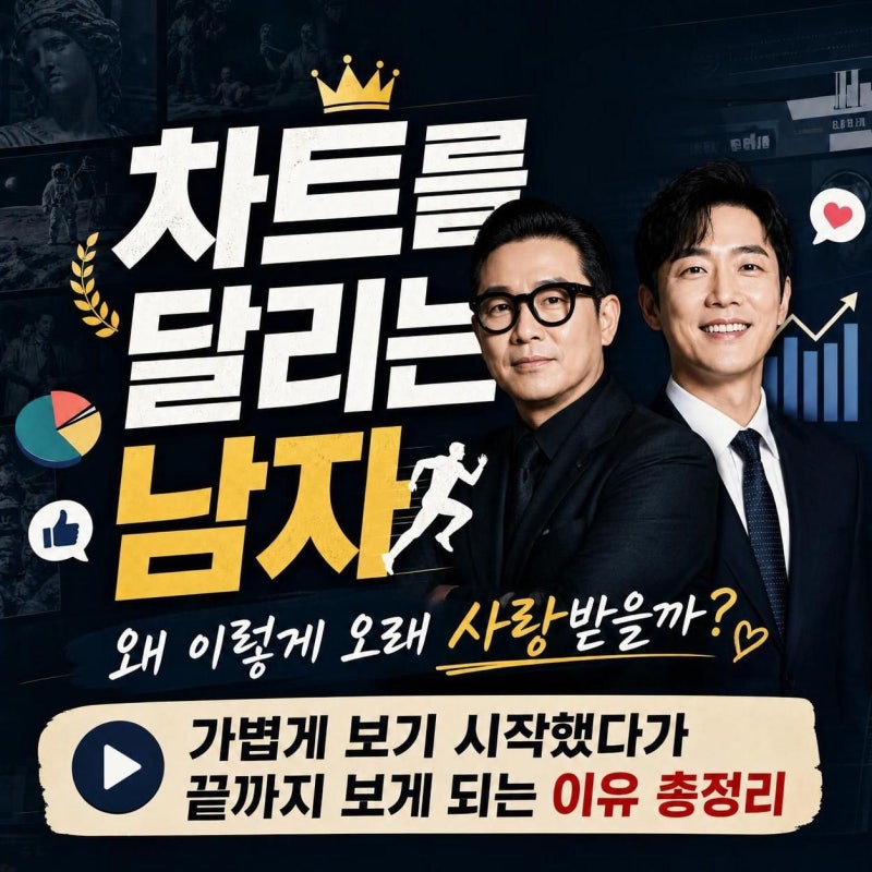 차트를 달리는 남자 왜 이렇게 오래 사랑받을까? 가볍게 보기 시작했다가 끝까지 보게 되는 ....