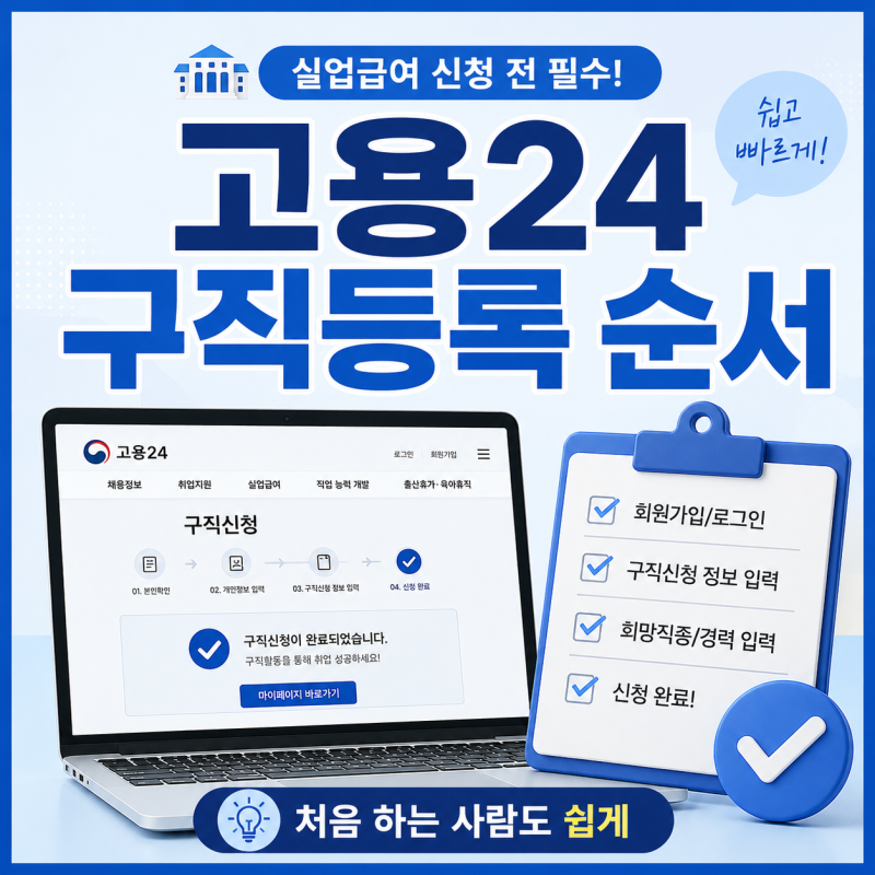 고용24 구직등록 방법, 처음 하는 사람도 쉽게 따라하는 순서