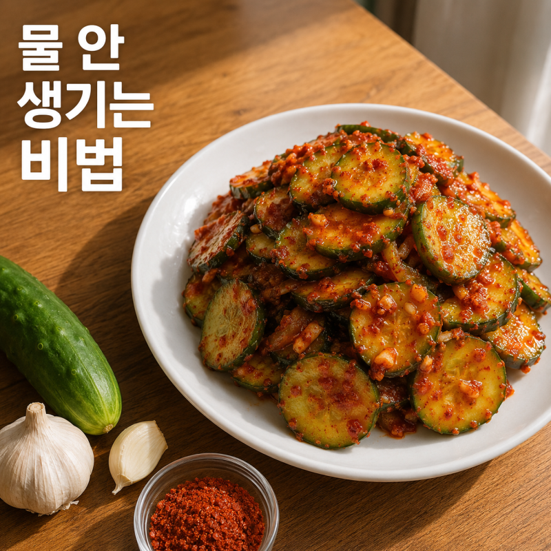 오이무침 양념 비율,물 안 생기고끝까지 아삭한 절임 시간