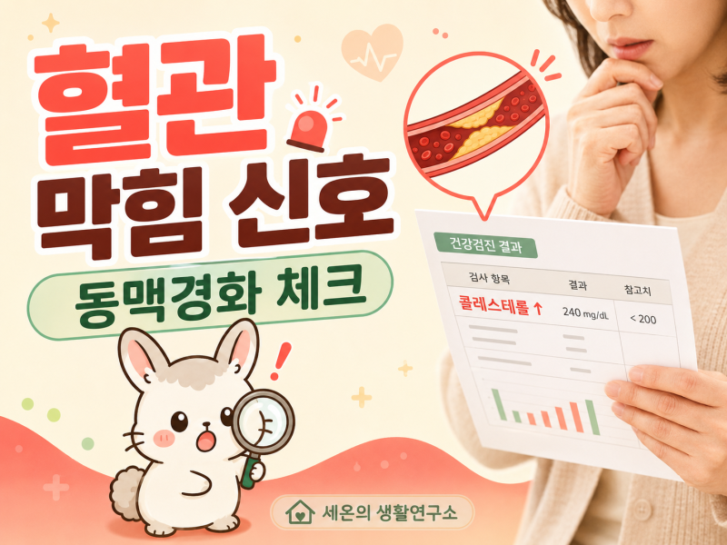 동맥경화 초기증상 5가지, 혈관 막힘 전 확인하세요