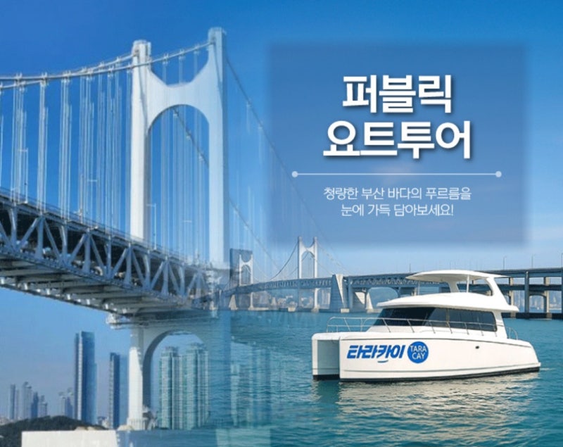 부산 해운대 요트투어 / 광안리 요트투어 바다 위에서 근사한 낭만을 즐기는 " 타라카이 " 퍼....