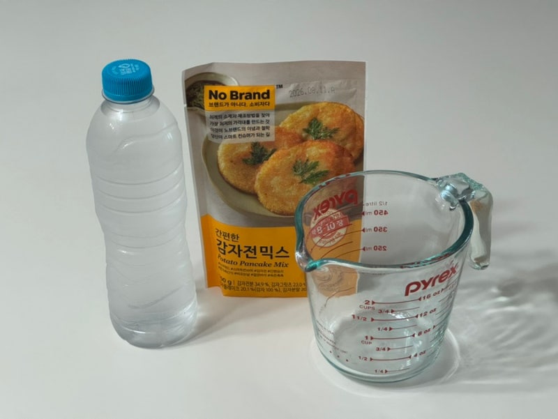 물만 넣고 완성! 노브랜드 간편한 감자전믹스 가성비 후기