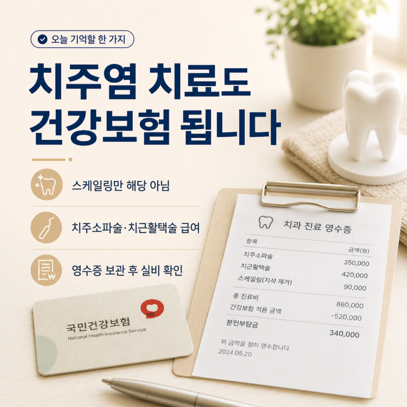 스케일링 끝났다고 방심?.. 치주염 건강보험 4가지