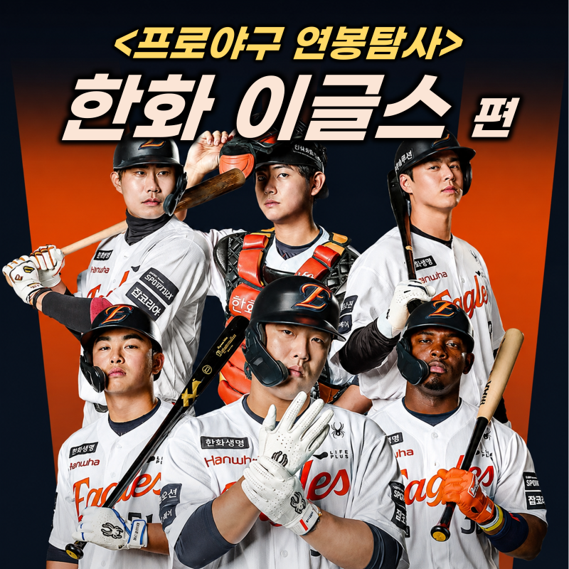 프로야구 연봉탐사 ⑨ 한화 이글스 야구단 연봉 순위 (TOP10 노시환 페라자 강백호 심우준 최....
