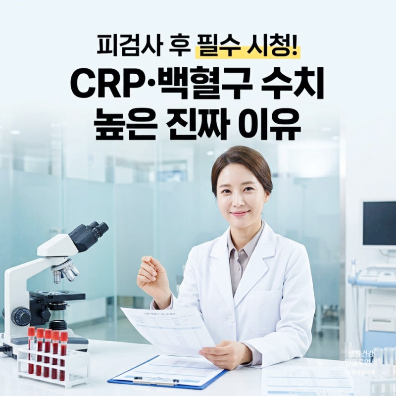 염증수치 높은 이유, CRP수치와 백혈구 수치로 보는 내몸의 경고등